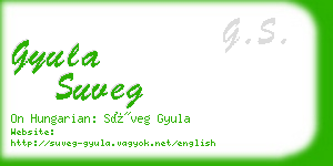 gyula suveg business card